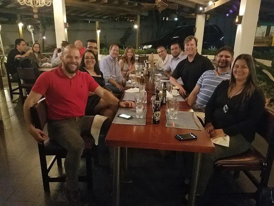 The Source360 team at dinner in San José, Costa Rica